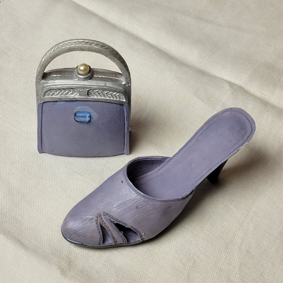 Miniature High Heel Shoes & Matching Handbags Fashionable Figurines Resin 10 pc - Picture 4 of 16